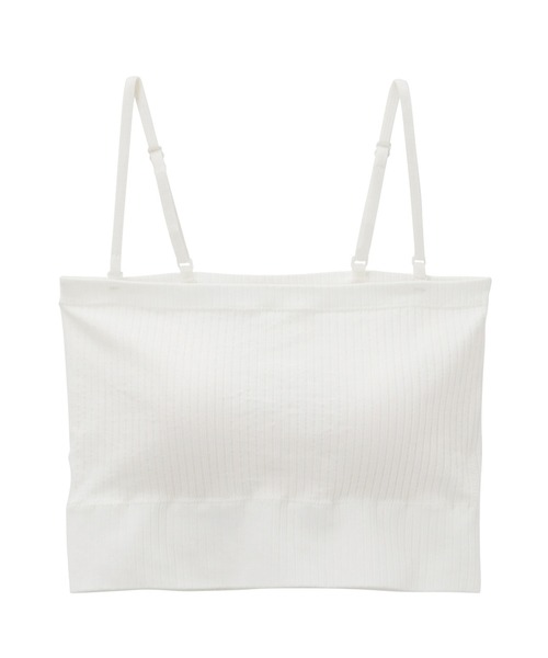 YU'NOW（ユナウ）の「【サイズ展開有り】カップ付ショート丈チューブキャミ（チューブトップ・レディース・ホワイト/ブラック・S/M/L）」の8枚目の写真