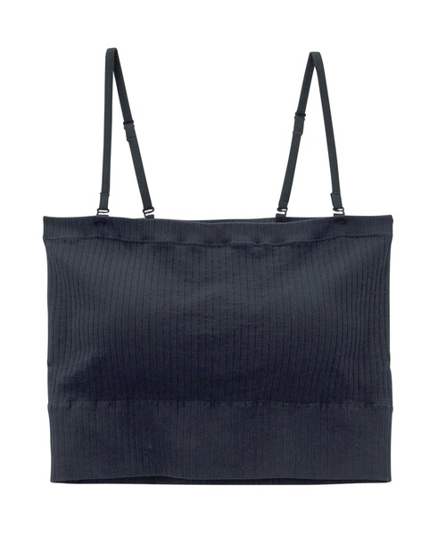 YU'NOW（ユナウ）の「【サイズ展開有り】カップ付ショート丈チューブキャミ（チューブトップ・レディース・ホワイト/ブラック・S/M/L）」の9枚目の写真