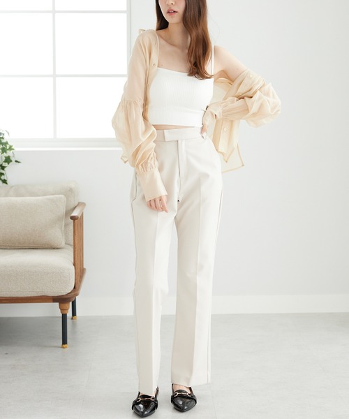 YU'NOW（ユナウ）の「【サイズ展開有り】カップ付ショート丈チューブキャミ（チューブトップ・レディース・ホワイト/ブラック・S/M/L）」の14枚目の写真