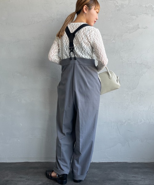JEANS FACTORY Clothes（ジーンズファクトリークローズ）の「[Jeans Factory Clothes/ジーンズファクトリークローズ] レース柄 クルーネックシアーTシャツ（Tシャツ/カットソー・レディース・イエロー/オフホワイト/ブラック/サックスブルー・F）」の7枚目の写真
