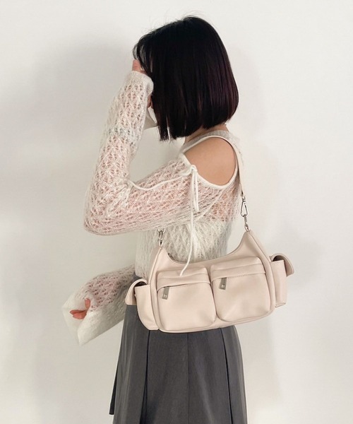 ベリアミミ アメスリリボンニットセットアップ M バイカラーニットセットアップ（インナーパンツ付き） ベージュ