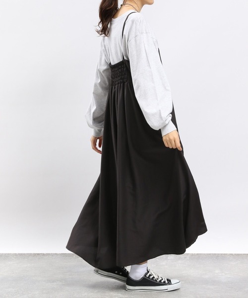 GLOBAL WORK Smile Seed Store（グローバルワーク スマイルシードストア）の「サラサラキャミワンピース/989454（ワンピース・レディース・グレー系その他2/ブラック・X-LARGE/MEDIUM/SMALL/LARGE）」の20枚目の写真