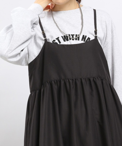 GLOBAL WORK Smile Seed Store（グローバルワーク スマイルシードストア）の「サラサラキャミワンピース/989454（ワンピース・レディース・グレー系その他2/ブラック・X-LARGE/MEDIUM/SMALL/LARGE）」の21枚目の写真