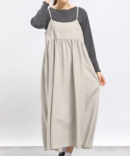 GLOBAL WORK Smile Seed Store（グローバルワーク スマイルシードストア）の「サラサラキャミワンピース/989454（ワンピース・レディース・グレー系その他2/ブラック・X-LARGE/MEDIUM/SMALL/LARGE）」の16枚目の写真