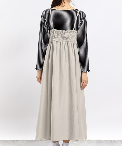 GLOBAL WORK Smile Seed Store（グローバルワーク スマイルシードストア）の「サラサラキャミワンピース/989454（ワンピース・レディース・グレー系その他2/ブラック・X-LARGE/MEDIUM/SMALL/LARGE）」の8枚目の写真