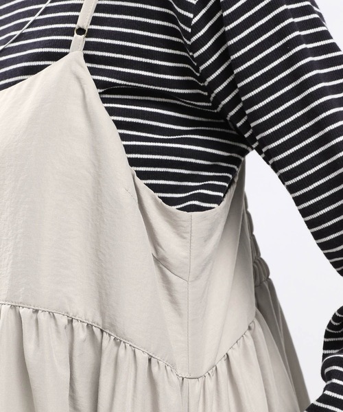 GLOBAL WORK Smile Seed Store（グローバルワーク スマイルシードストア）の「サラサラキャミワンピース/989454（ワンピース・レディース・グレー系その他2/ブラック・X-LARGE/MEDIUM/SMALL/LARGE）」の12枚目の写真