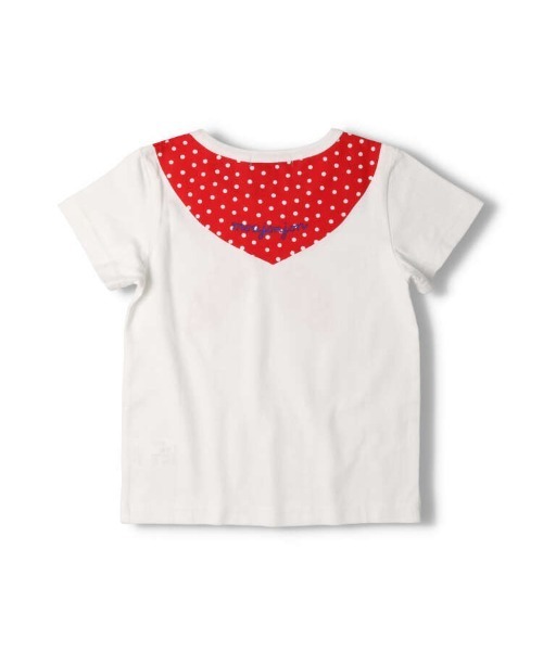 Moujonjon（ムージョンジョン）の「スカーフプリントTシャツ（Tシャツ/カットソー・キッズ・ホワイト/グレー・120/110/100/90/80/130/140）」の4枚目の写真
