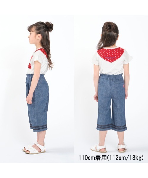 Moujonjon（ムージョンジョン）の「スカーフプリントTシャツ（Tシャツ/カットソー・キッズ・ホワイト/グレー・120/110/100/90/80/130/140）」の10枚目の写真