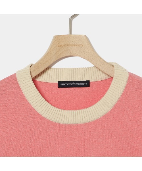 ニット セーター 「Rosasen/GOLF」ミックスカラー長袖ニット レディース セール】【Rosasen/GOLF】ミックスカラー長袖ニット（ニット