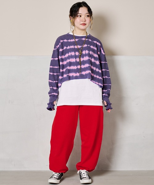 A BOND（アボンド）の「コットンタックイージーパンツ/おとな（その他パンツ・レディース・ピンク/レッド/チャコール/イエロー/グレー/ブルー/ブラック/グリーン系その他/レッド系その他/エメラルド/オフホワイト・170cm/160cm）」の11枚目の写真