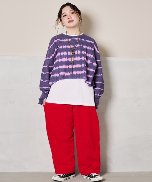 A BOND（アボンド）の「コットンタックイージーパンツ/おとな（その他パンツ・レディース・ピンク/レッド/チャコール/イエロー/グレー/ブルー/ブラック/グリーン系その他/レッド系その他/エメラルド/オフホワイト・170cm/160cm）」の18枚目の写真