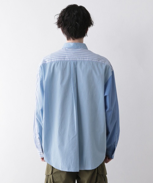 RAGEBLUE（レイジブルー）の「【THE FOX】マルチパターンロゴワッペンルーズシャツ（シャツ/ブラウス・メンズ・ベージュ/グリーン/ブルー・MEDIUM/LARGE）」の20枚目の写真