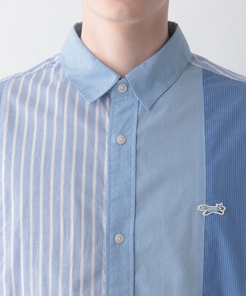 RAGEBLUE（レイジブルー）の「【THE FOX】マルチパターンロゴワッペンルーズシャツ（シャツ/ブラウス・メンズ・ベージュ/グリーン/ブルー・MEDIUM/LARGE）」の21枚目の写真