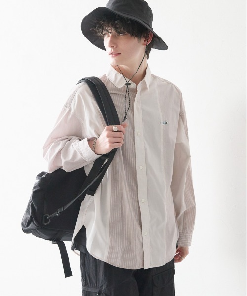 セール】【THE FOX】マルチパターンロゴワッペンルーズシャツ（シャツ