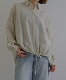 裾ドロストシャツ