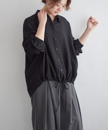 裾ドロストシャツ