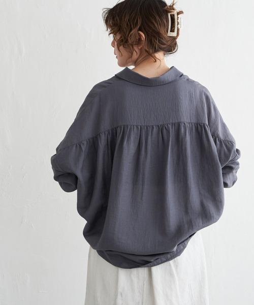 notch.（ノッチ）の「裾ドロストシャツ（シャツ/ブラウス・レディース・ネイビー/オフホワイト/チャコールグレー/ライトグレー/ナチュラル・M）」の19枚目の写真