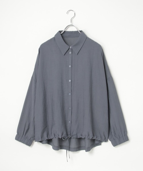 notch.（ノッチ）の「裾ドロストシャツ（シャツ/ブラウス・レディース・ネイビー/オフホワイト/チャコールグレー/ライトグレー/ナチュラル・M）」の20枚目の写真