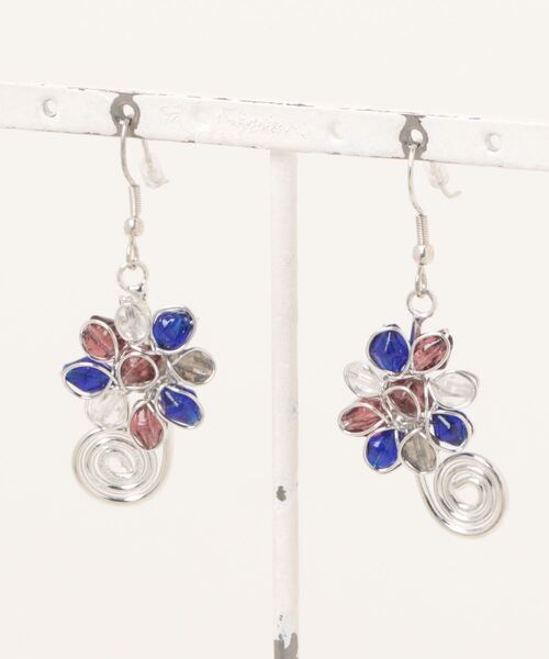 チャイハネ(チャイハネ)の「【チャイハネ】フラクルリピアス(ピアス(両耳用)・レディース・パープル/ミント/マルチ/ライトピンク/カラフル・FREE)」の1枚目の写真