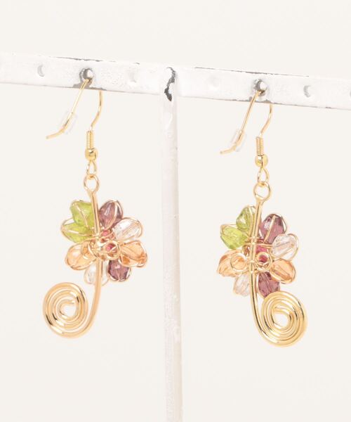 チャイハネ(チャイハネ)の「【チャイハネ】フラクルリピアス(ピアス(両耳用)・レディース・パープル/ミント/マルチ/ライトピンク/カラフル・FREE)」の7枚目の写真