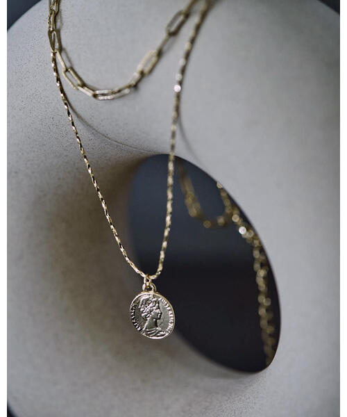 FREE'S MART（フリーズマート）の「コイン付きダブルネックレス（ネックレス・レディース・ゴールド/シルバー・ﾌﾘ-）」の13枚目の写真