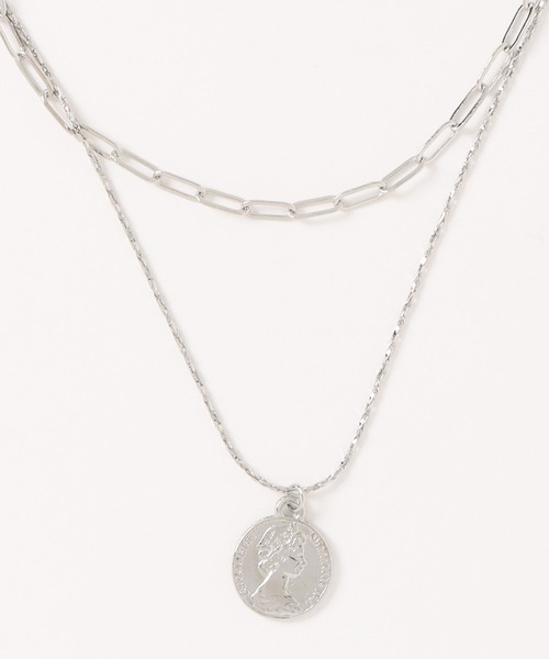 FREE'S MART（フリーズマート）の「コイン付きダブルネックレス（ネックレス・レディース・ゴールド/シルバー・ﾌﾘ-）」の9枚目の写真