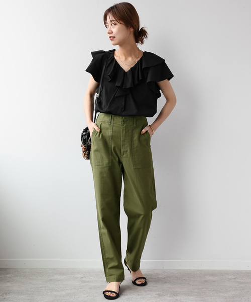 JOURNAL STANDARD relume(ジャーナルスタンダード レリューム)の「《追加7》ベイカーパンツ(カーゴパンツ・レディース・カーキ/ベージュ・34/36/38/40)」の9枚目の写真