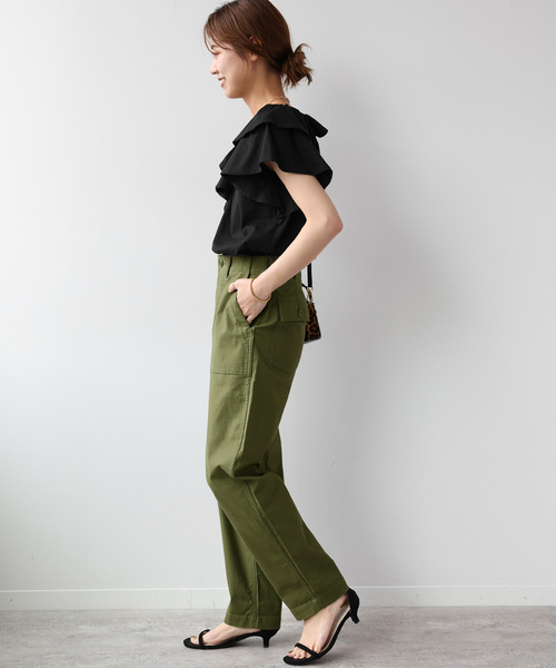 JOURNAL STANDARD relume(ジャーナルスタンダード レリューム)の「《追加7》ベイカーパンツ(カーゴパンツ・レディース・カーキ/ベージュ・34/36/38/40)」の11枚目の写真