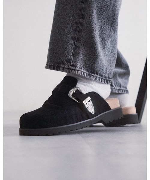 RAGEBLUE（レイジブルー）の「ウエスタンメタルベルトモックサンダル/シンセティックレザーモックサンダル（サンダル・メンズ・ベージュ/ブラック/ブラック系その他・LARGE/MEDIUM）」の22枚目の写真