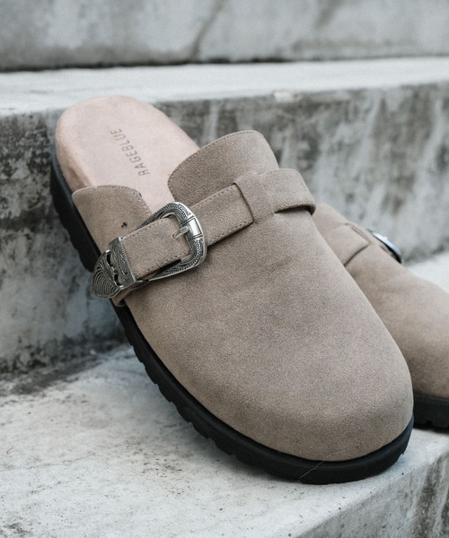 RAGEBLUE（レイジブルー）の「ウエスタンメタルベルトモックサンダル/シンセティックレザーモックサンダル（サンダル・メンズ・ベージュ/ブラック/ブラック系その他・LARGE/MEDIUM）」の19枚目の写真