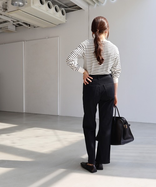 セール】ピンタックテーパードデニムパンツ（デニムパンツ）｜evernavy