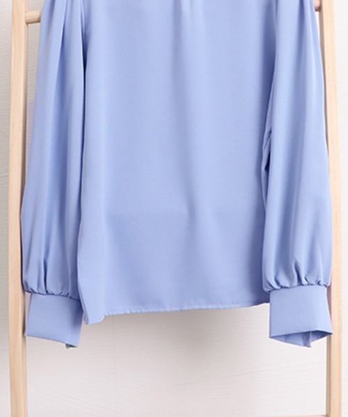 Miniministore(ミニミニストア)の「トップス クルーネック長袖シャツブラウス(シャツ/ブラウス・レディース・ブルー/アイボリー・M/XL/L)」の13枚目の写真