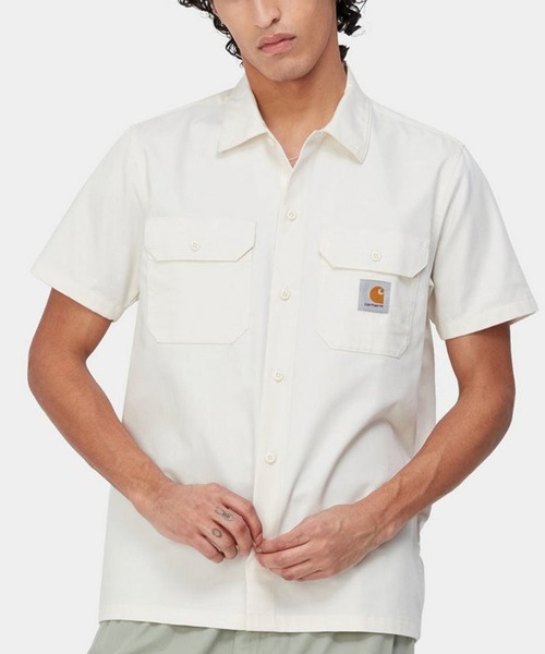 Carhartt WIP(カーハートダブリューアイピー)の「Carhartt WIP/カーハートダブリューアイピー S/S MASTER SHIRT 半袖シャツ I027580(シャツ/ブラウス・メンズ・グレー/オフホワイト/ブラック・XL/L/M)」の2枚目の写真