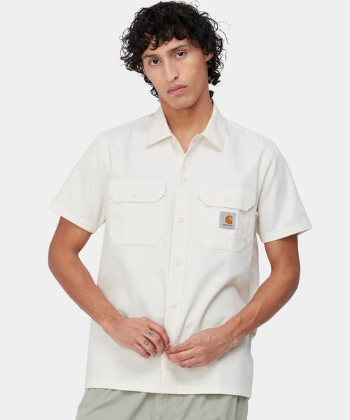 Carhartt WIP(カーハートダブリューアイピー)の「Carhartt WIP/カーハートダブリューアイピー S/S MASTER SHIRT 半袖シャツ I027580(シャツ/ブラウス・メンズ・グレー/オフホワイト/ブラック・XL/L/M)」の4枚目の写真