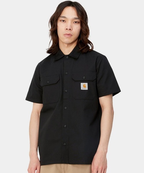 Carhartt WIP(カーハートダブリューアイピー)の「Carhartt WIP/カーハートダブリューアイピー S/S MASTER SHIRT 半袖シャツ I027580(シャツ/ブラウス・メンズ・グレー/オフホワイト/ブラック・XL/L/M)」の9枚目の写真