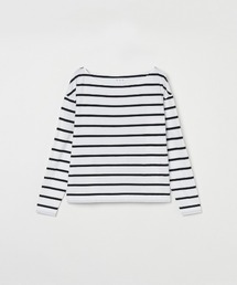 three dots（スリードッツ）の「サンデッドジャージー ボートネックロングTシャツ（Tシャツ/カットソー）」