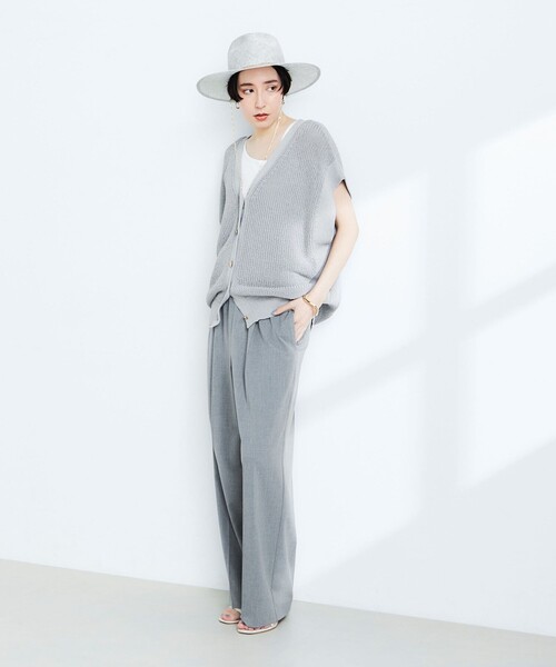 【美品】ノーリーズ　ウォッシャブルペーパーヤーン2WAYベスト NOLLEY'S（ノーリーズ）の「ウォッシャブルペーパーヤーン2WAY