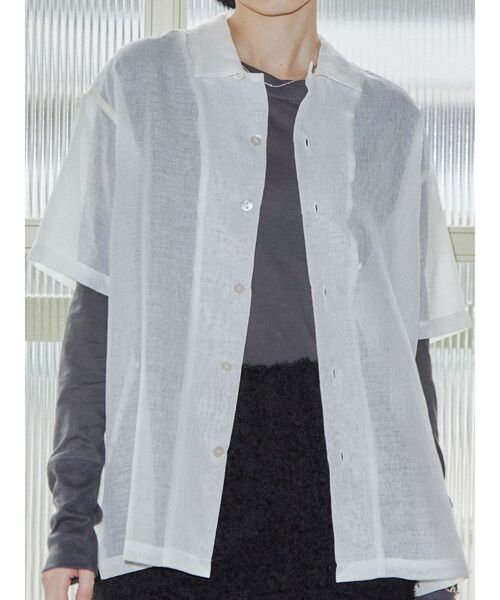 VEQUM（VEQUM）の「【VEQUM】SHEER BOX SHIRT（シャツ/ブラウス・レディース・グレー/ホワイト/その他・FREE）」の2枚目の写真