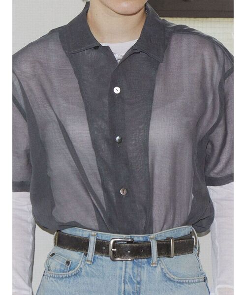 VEQUM（VEQUM）の「【VEQUM】SHEER BOX SHIRT（シャツ/ブラウス・レディース・グレー/ホワイト/その他・FREE）」の6枚目の写真