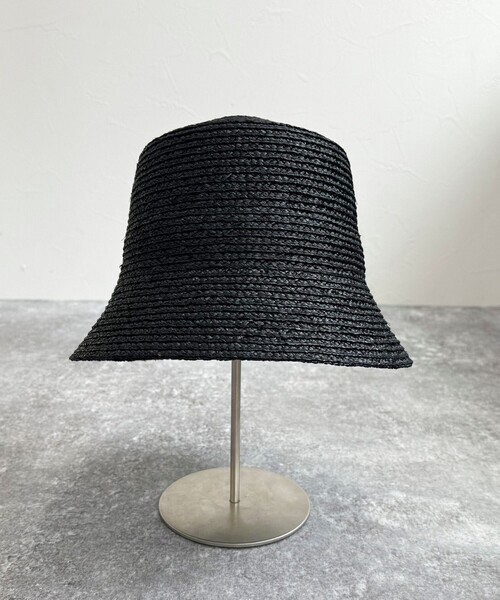 fredy emue(フレディエミュ)の「ラフィアバケットハット(ハット・レディース・ブラック/モカ・FREE)」の9枚目の写真