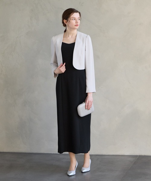 【AIMER】ノーカラーショート丈ジャケット ノーカラーショート丈ジャケット（ノーカラージャケット）｜AIMER