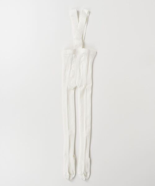 こども ビームス（コドモビームス）の「CONDOR / サスペンダー リブ タイツ（1～4才)（タイツ/ストッキング・キッズ・ネイビー/ホワイト系その他3/グリーン系その他5/レッド系その他7/オレンジ系その他4・4(3-4y)）」の2枚目の写真