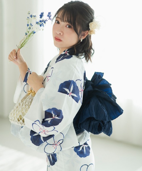 CELEN（セレン）の「1人で着られる浴衣4点セット【粋な涼風浴衣