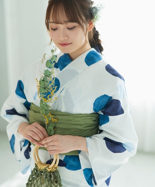 CELEN（セレン）の「1人で着られる浴衣4点セット【粋な涼風浴衣