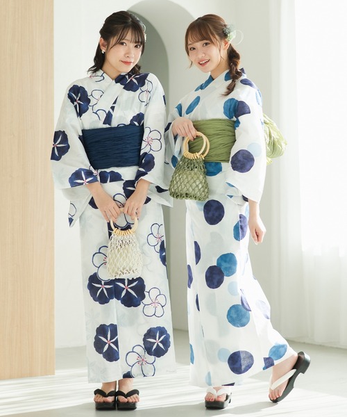CELEN 1人で着られる浴衣4点セット 1人で着られる浴衣