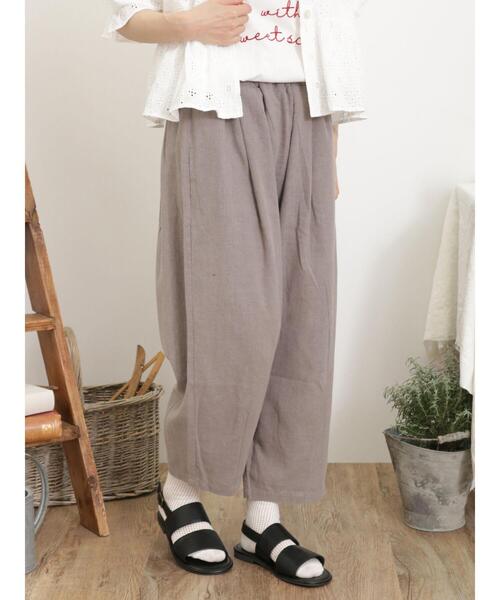Samansa Mos2（サマンサ モスモス）の「【Lサイズ / WEB限定】【イージーケア】リネン混コクーンパンツ（その他パンツ・レディース・ベージュ/チャコールグレー/グレー・L/M）」の10枚目の写真
