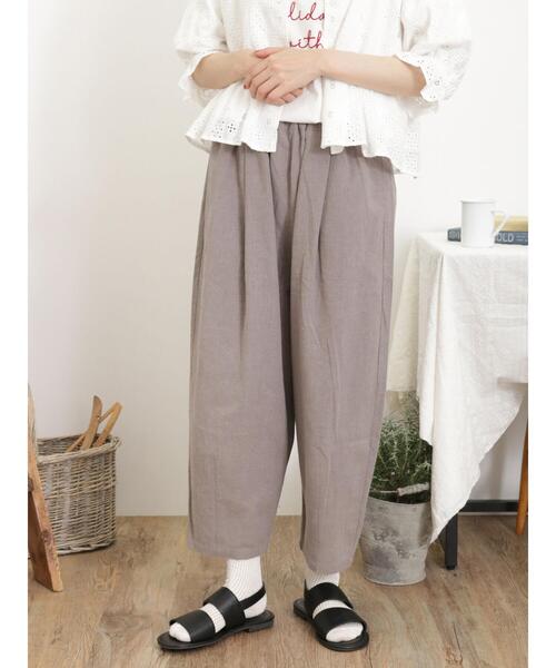 Samansa Mos2（サマンサ モスモス）の「【Lサイズ / WEB限定】【イージーケア】リネン混コクーンパンツ（その他パンツ・レディース・ベージュ/チャコールグレー/グレー・L/M）」の11枚目の写真