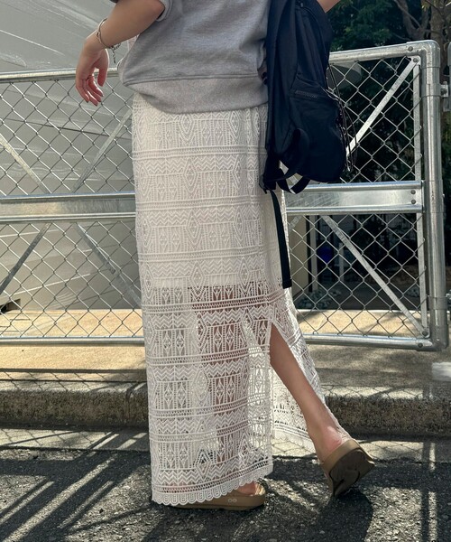 fredy emue（フレディエミュ）の「レースタイトスカート（スカート・レディース・ブラック/オフホワイト/ネイビー・38）」の11枚目の写真