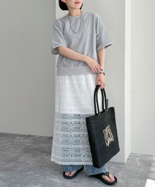 fredy emue（フレディエミュ）の「レースタイトスカート（スカート・レディース・ブラック/オフホワイト/ネイビー・38）」の14枚目の写真