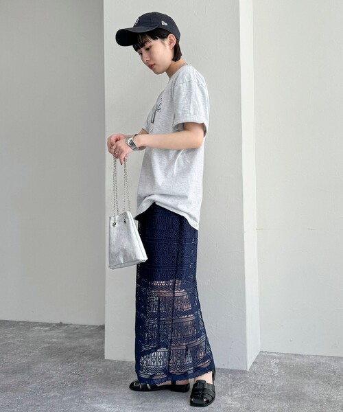 fredy emue（フレディエミュ）の「レースタイトスカート（スカート・レディース・ブラック/オフホワイト/ネイビー・38）」の22枚目の写真